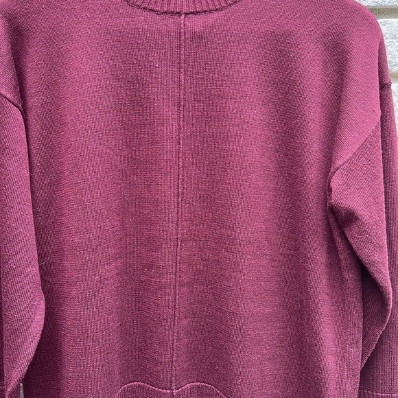 Spanner Burgundy/Wine Mock Neck Knit Sweater S - Picture 3 of 9